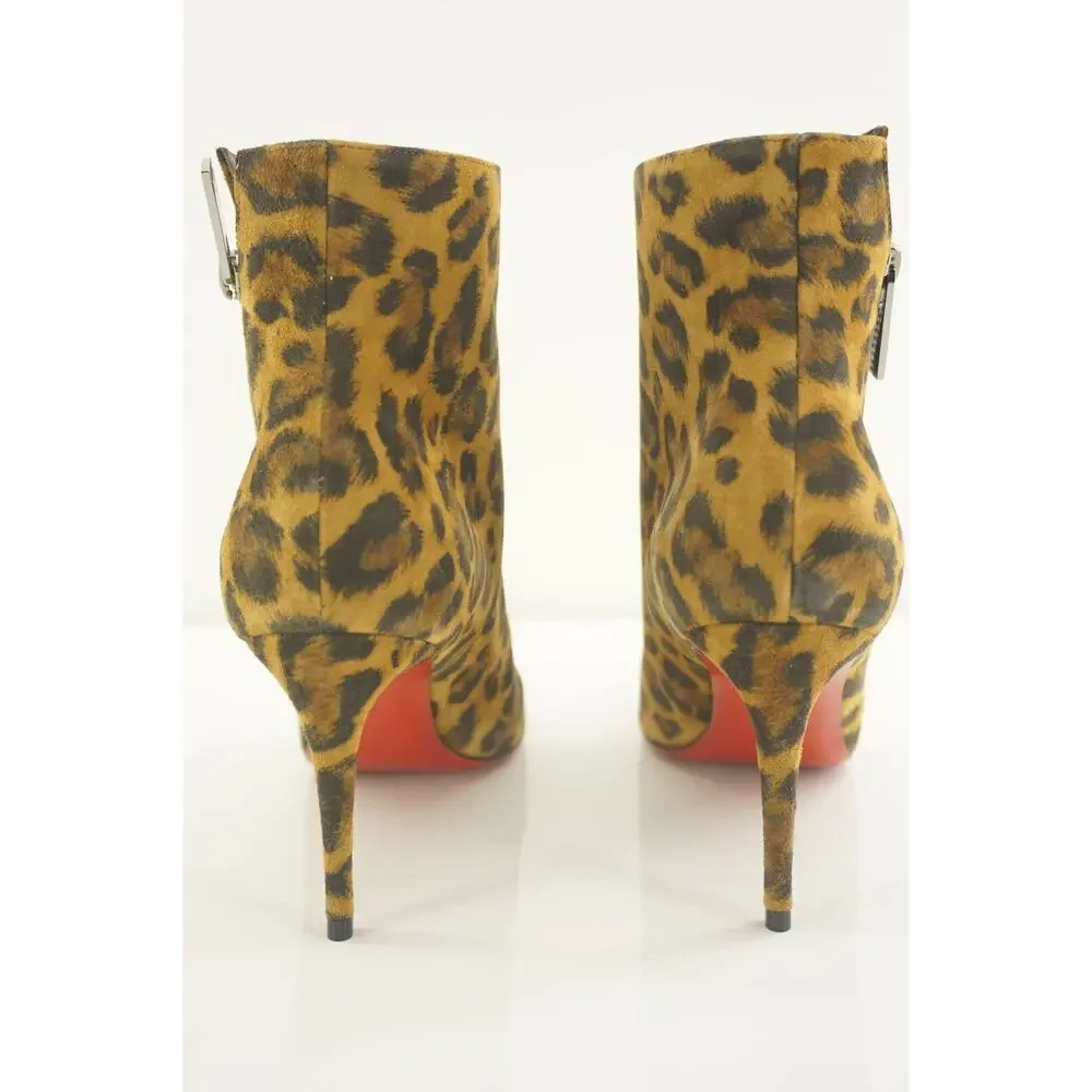 Christian Louboutin Birgikate Stiletto Ankle Bootie Size 35.5 NIB $1245 Leopard